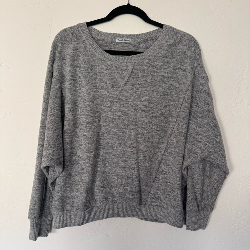 Grey drop shoulder sweater